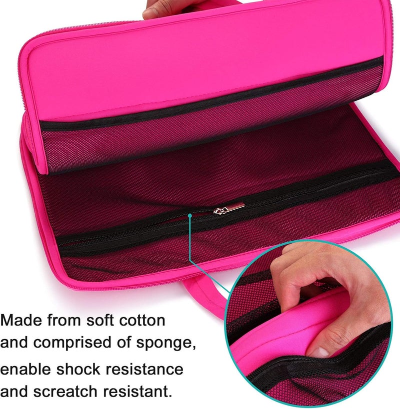 Image Protective Case for A4 Tracing LED Light Pad, Carrying Bag Travel Storage Case Pouch Cover with Pockets, for Laptop, Notebook, Most Tracing Light Table Pink - Image 4